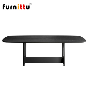 帆布桌 furnittu创意设计师家具意式 轻奢实木餐桌 Canvas Table