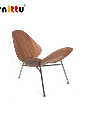 furnittu设计师家具北欧简约实木克拉姆椅休闲阳台单人软包Kram椅