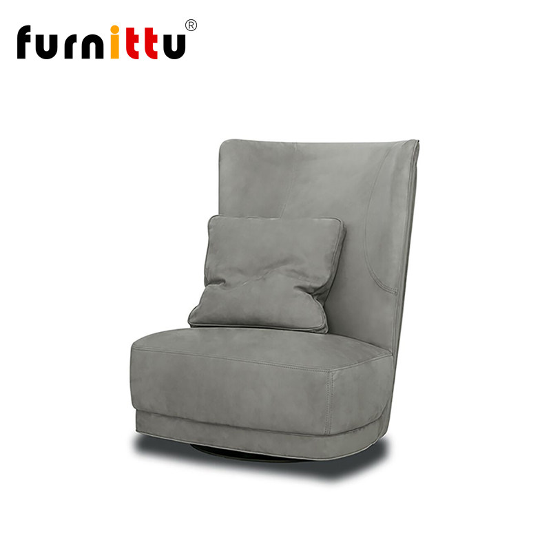 furnittu创意设计师家具北欧沙发扶手椅GRETA/格雷塔真皮扶手椅