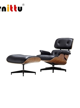 furnittu设计师家具eames lounge chair伊姆斯真皮躺椅休闲沙发椅