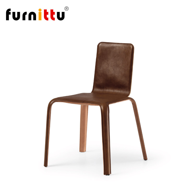furnittu佩莱洛萨极简无扶手皮椅