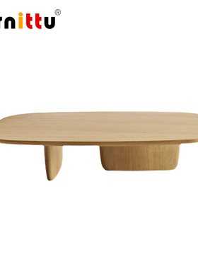 furnittu设计师家具北欧轻奢极简阳台实木 Tobi-Ishi 边几咖啡桌