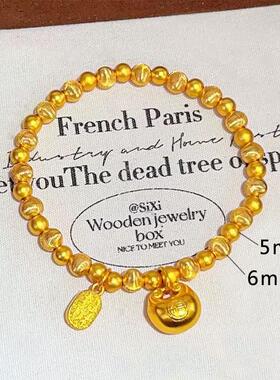 合金手链 招财胖福猫眼手链时尚百搭弹力流行轻奢气质简约素款