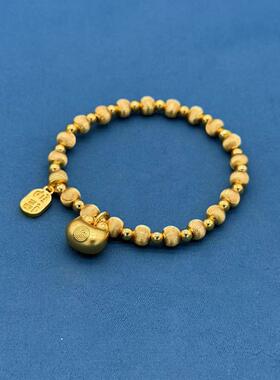 合金手链 金色复古收藏级轻奢时尚设计手链气质百搭小众素款