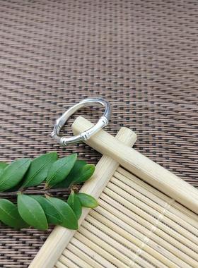 合金戒指 精美百搭竹节光面戒指时尚极简慵懒洋气复古纯手工素款