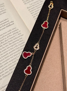 合金手链 简约新中式虎眼福禄葫芦手链复古气质轻奢时尚小众素款