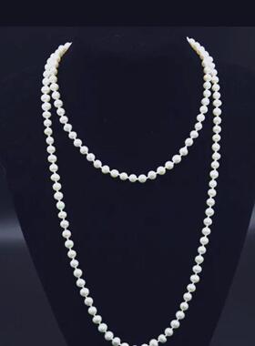 非金属亚克力项链 百搭多层珠珠项链长款旗袍气质小香风时尚经典