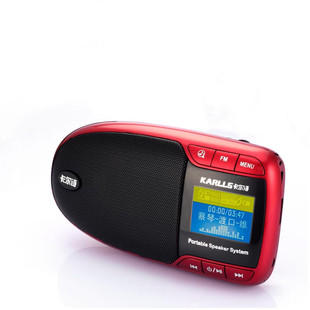 卡尔诗插卡音箱老人收音机迷你充电式随身听音乐播放器中文显示屏