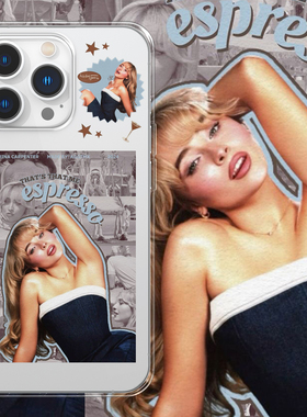 Kristem原创设计木匠妹SabrinaCarpenter欧美女歌手适用于苹果i15proi16华为三星一加透明硅胶手机壳防摔防尘