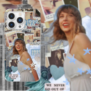 Kristem原创设计霉霉taylor swift泰勒斯威夫特新专辑适用于苹果i15proi16i17pro华为三星oppo透明手机壳防尘