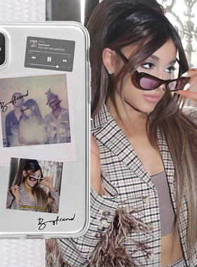 kristem原创设计A妹新单boyfriend适用于i14i15proi16苹果华为透明硅胶手机壳