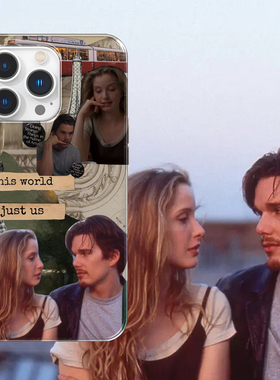 Kristem原创设计爱在三部曲经典爱情电影浪漫适用于苹果i15proi16华为透明奶油硅胶情侣手机壳防摔