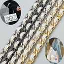 白色包包链条配件单买小香风手工穿皮高档单肩斜挎百搭金属包带子