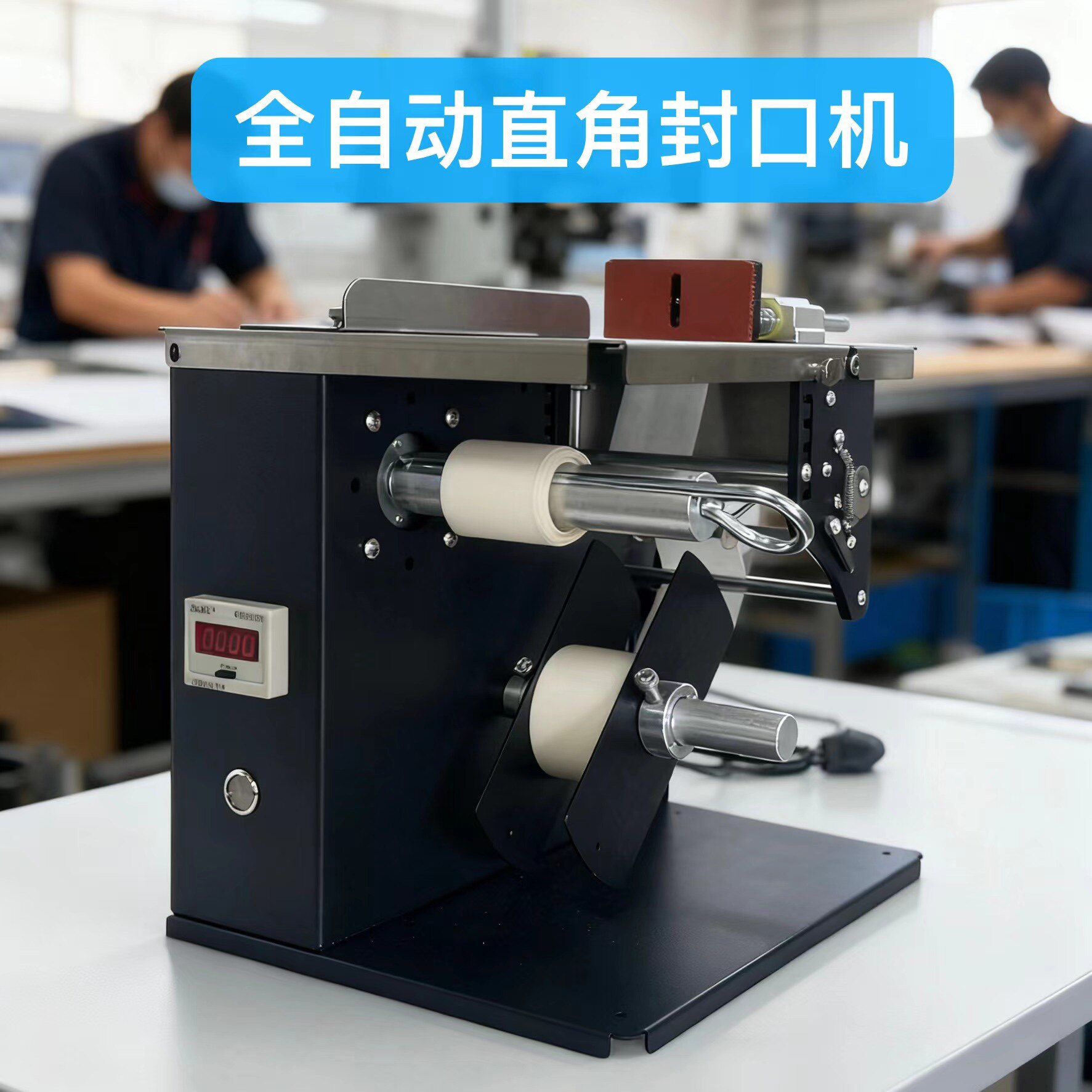 直角封口贴标签贴标机包装盒不干胶礼品盒药盒防拆防伪透明标