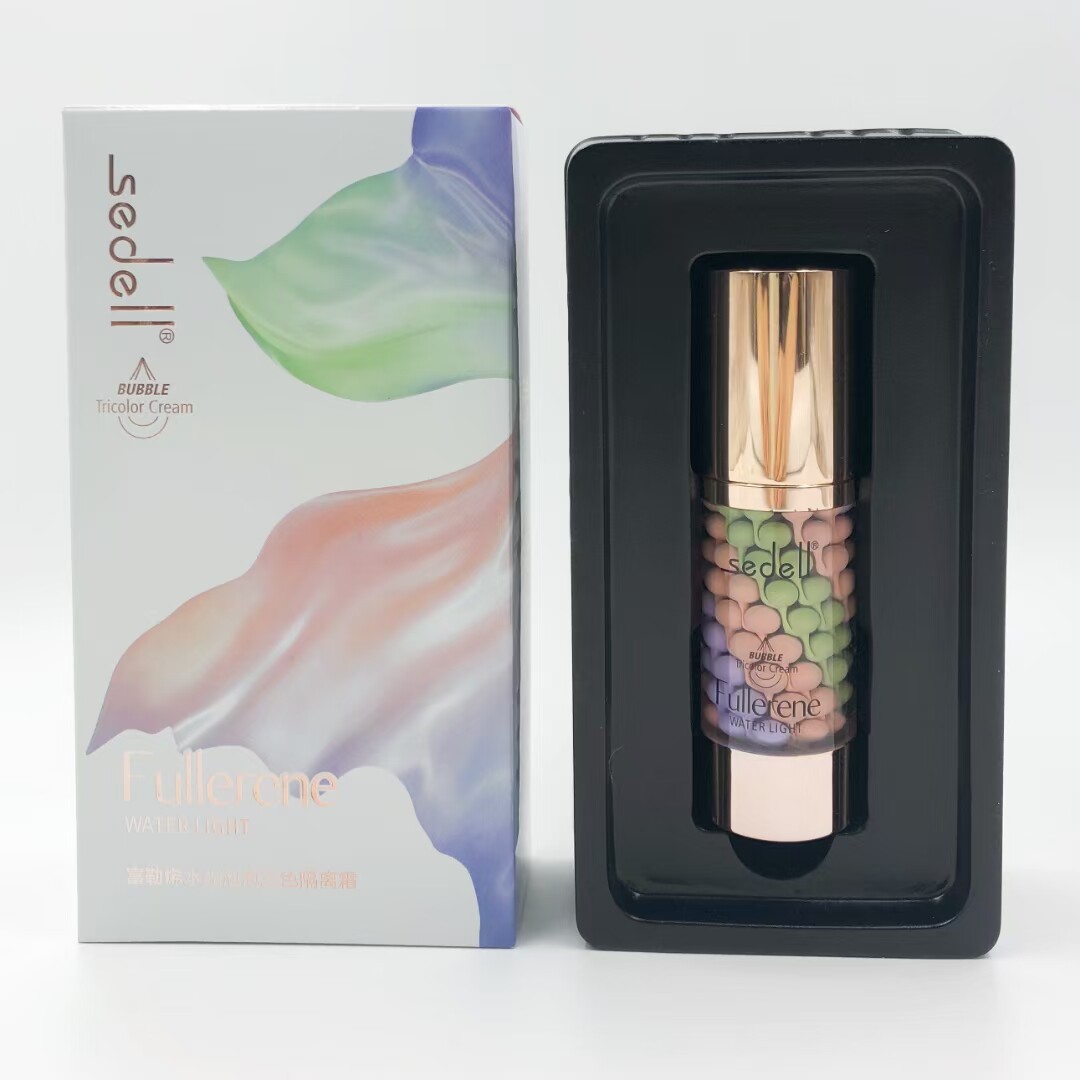 诗黛尔富勒烯水光泡泡三色鸟屎隔离霜40ml保湿隔离防护遮瑕妆前乳