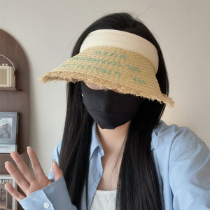 橘子哥哥夏季田园风出游空顶帽子女沙滩海边防晒遮阳蝴蝶结太阳帽