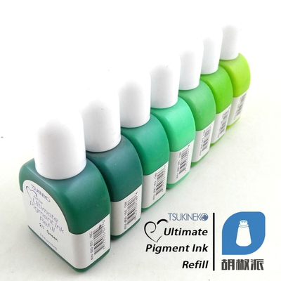 【RV】日本月猫单方印台印油补充液绿色系 AS CP NJ3 SP5