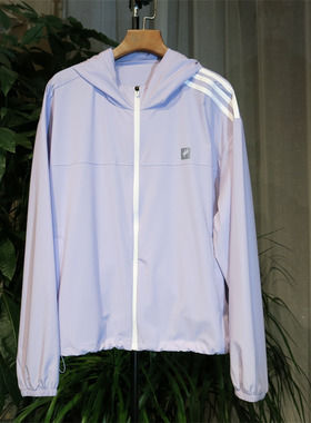 红一号C位爆冰外套春夏薄款女修身连帽户外休闲运动皮肤衣H68007