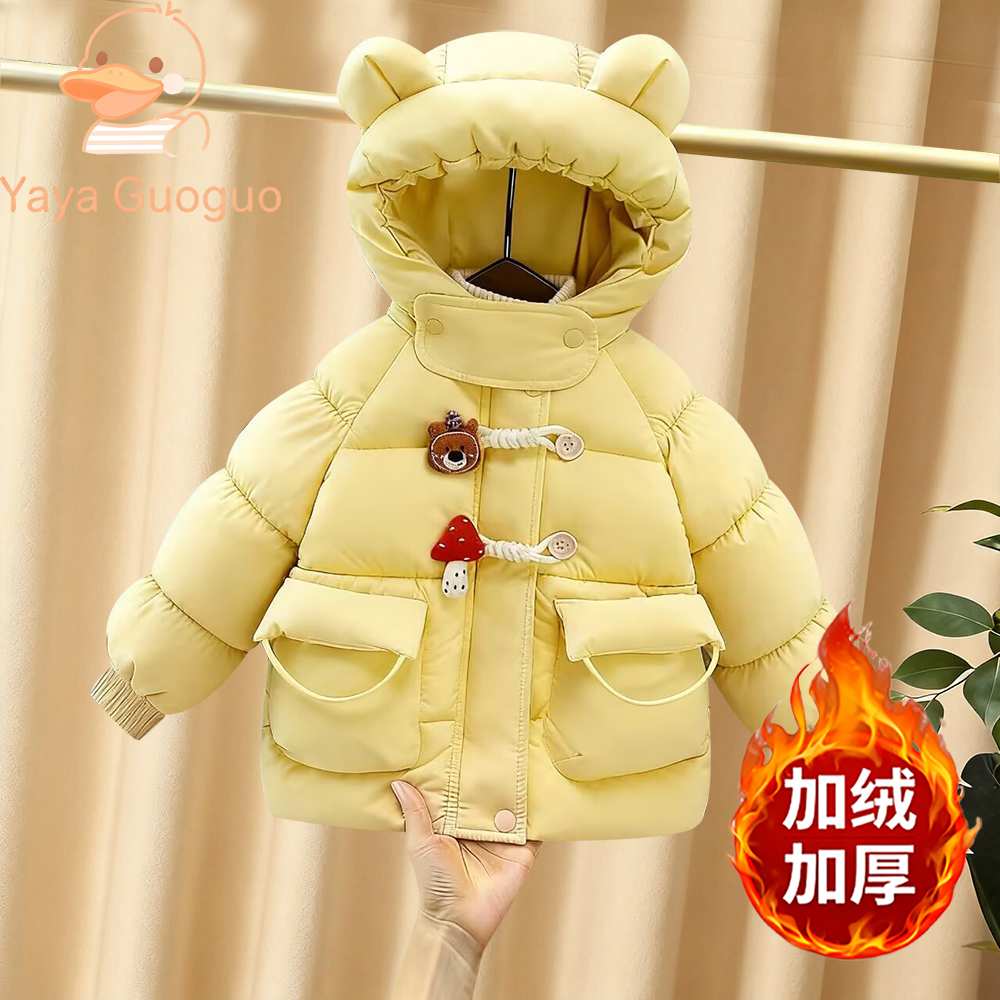 女童棉服上衣超萌夹棉保暖棉袄潮
