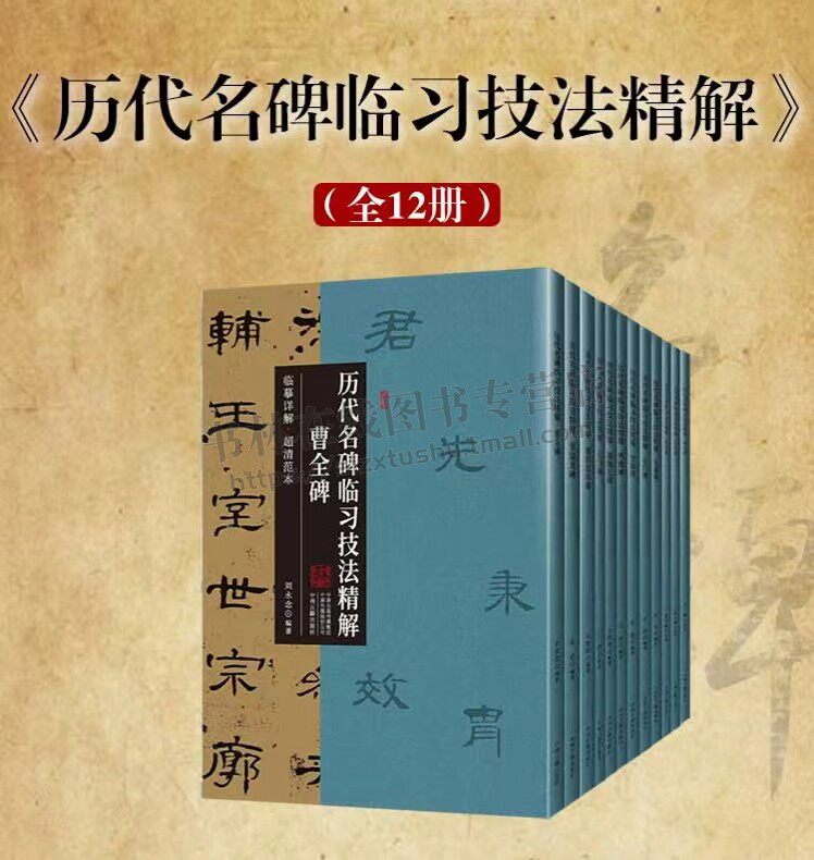 历代名碑临习技法精解(全套12册)中国历代经典名碑篆书楷书毛笔字帖临摹详解超清范本附简体旁注 书法入门教程临摹字帖 中州古籍