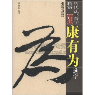 历代法书善字精赏 行书 康有为选字 毛笔软笔书法字帖笔法讲解成人初学碑帖参考临摹范本初学者入门教程全新正版福建美术出版社