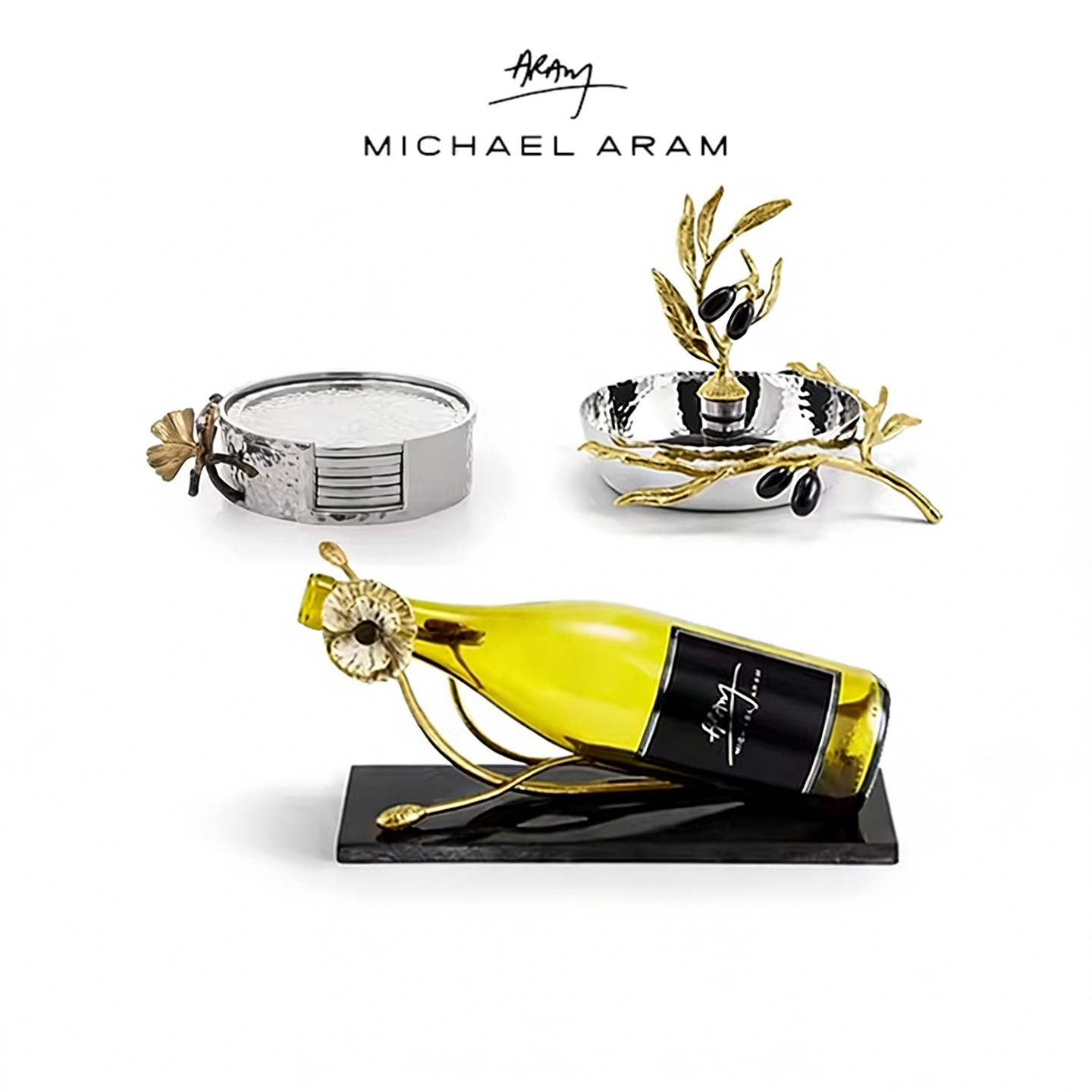 MichaelAram葡萄酒塞杯垫套装图片