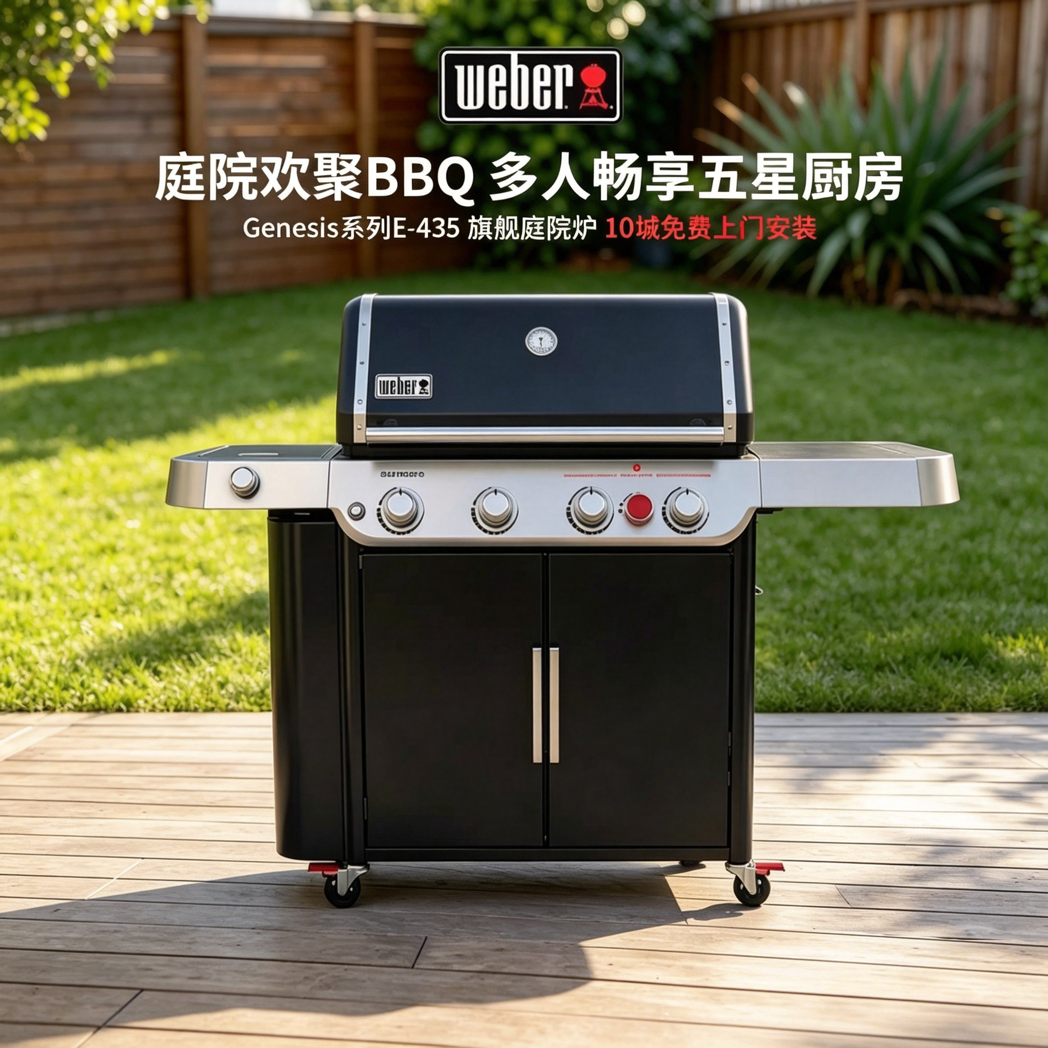Weber威焙庭院烤炉燃气烧烤架家用大型户外SPIRIT别墅户外烧烤炉