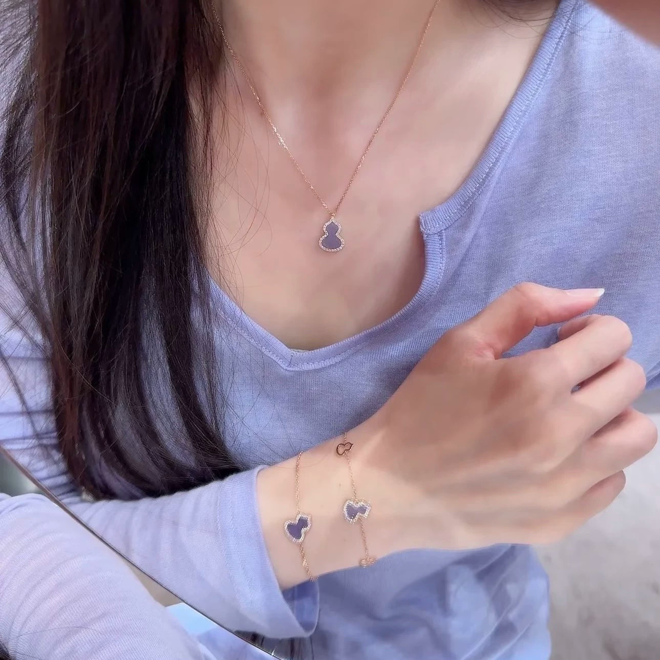 【轻奢高级】麒麟18k金葫芦项链