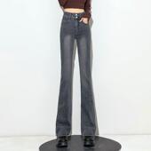 高腰喇叭牛仔裤 微喇叭裤 女2025春季 弹力修身 新款 175高个子加长版