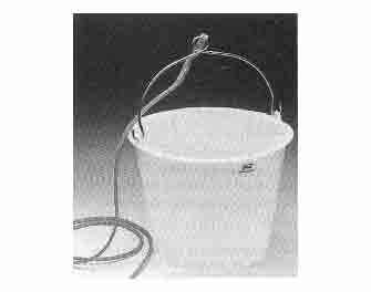 IMPA330209救生艇打水桶救生筏舀水绳筒20L船用不锈钢提水筒包邮