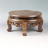 鸡翅木红木中式 盆景瓷器花瓶鱼缸摆件茶壶古玩实木玉石托架底座