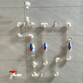 幼儿园玩水管道墙面戏水玩具透明管创意组合流水玩具水车游戏架子