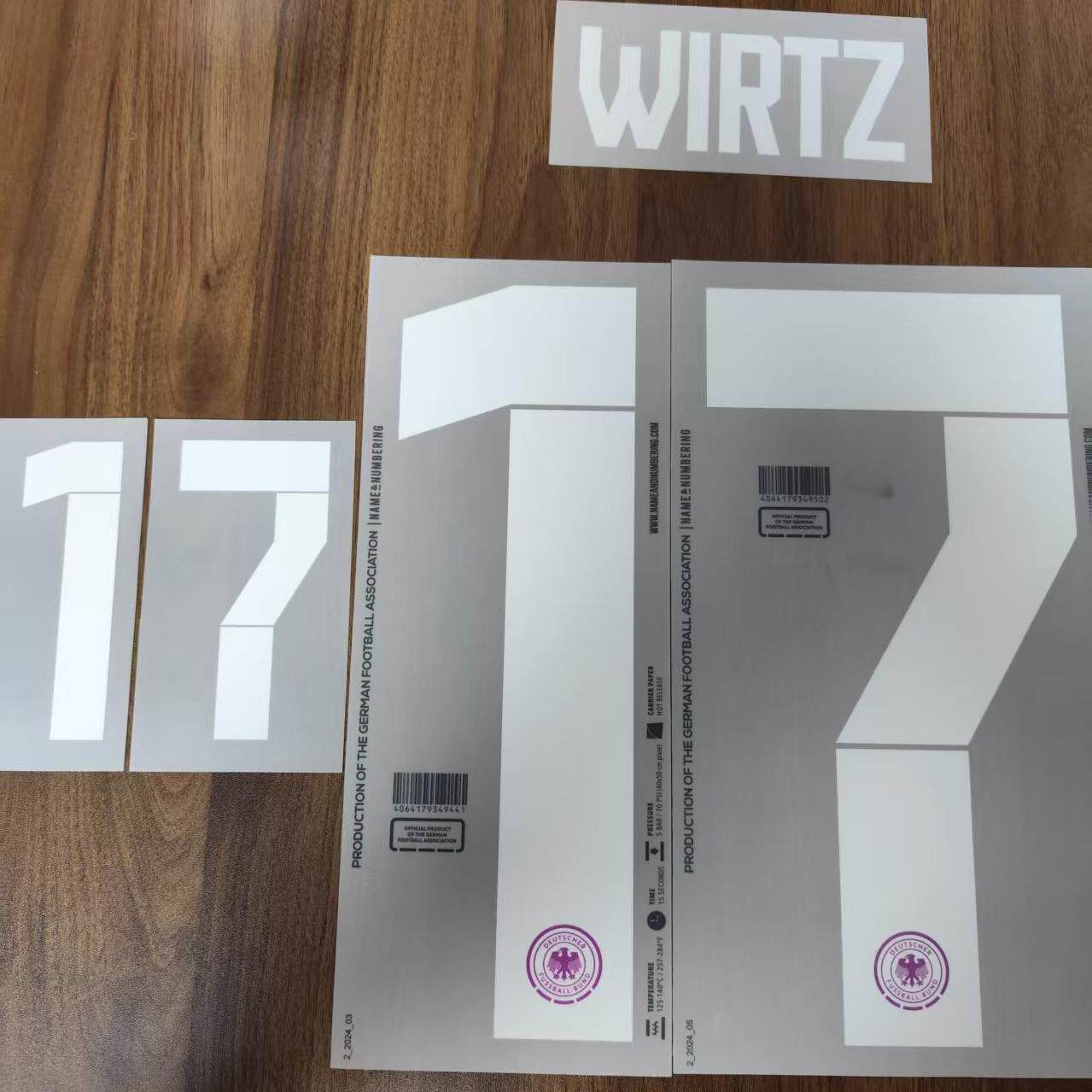 【现货】2024欧洲杯德国客场维尔茨印字