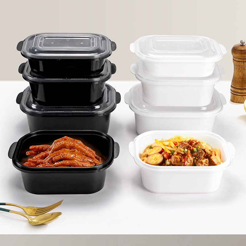 一次性锁扣小碗菜餐盒喇叭花