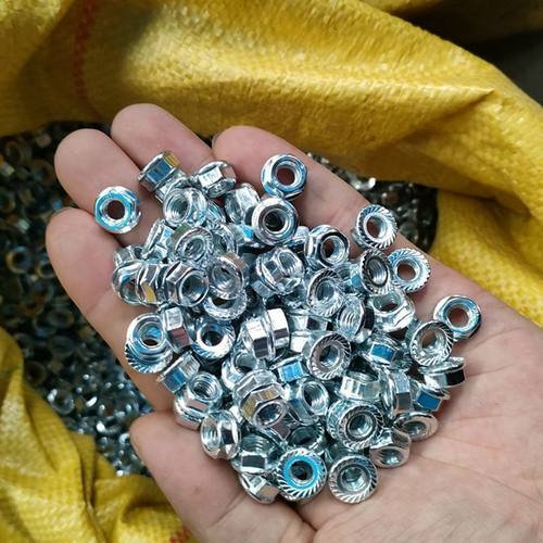 镀锌六角法兰螺母花齿螺