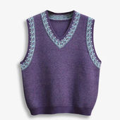 2022新款 毛衣背心外穿钩花复古V领针织马甲女宽松坎肩无袖 外百搭