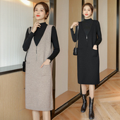 外搭春秋款 宽松显瘦女装 中长针织马甲背心坎肩 连衣裙韩版 休闲大码