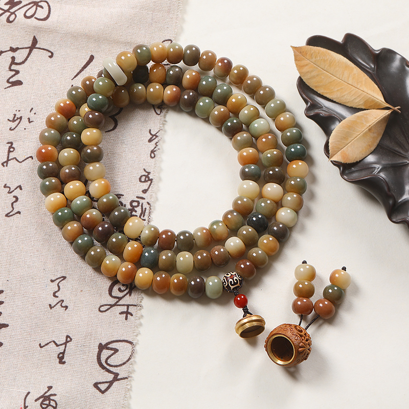 天然菩提子手串108颗佛珠念珠多圈手链男女文玩盘完敦煌菩提手持