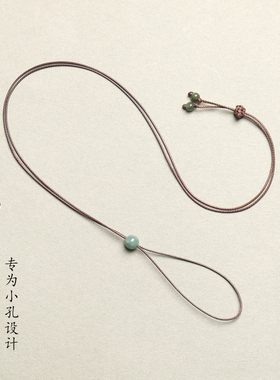 细蜡皮绳项链绳翡翠平安扣挂绳玉坠玉佩吊坠挂绳穿戒指黄金编绳女