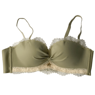 【防滑无肩带】夏季薄款文胸聚拢小胸无钢圈内衣女调整型胸罩套装