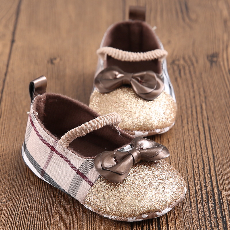 包邮春款婴儿女宝软底松紧鞋带公主布鞋单鞋步前鞋学步鞋0-1岁