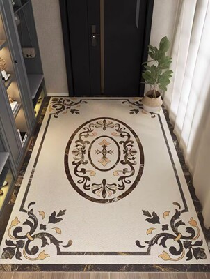 皮革欧式防水防油可擦洗地垫