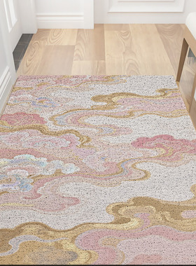 祥云简约丝圈脚垫入户门地垫进门垫免打理耐磨蹭土可裁剪玄关门垫