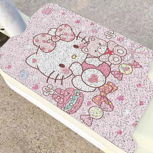 电动车脚垫丝圈卡通防水防晒脚踩垫爱玛台铃国标通用自裁剪脚踏垫