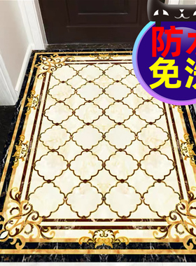 PVC欧式皮革地垫免洗防水卧室客厅夏季酒店玄关厨房满铺地毯门垫