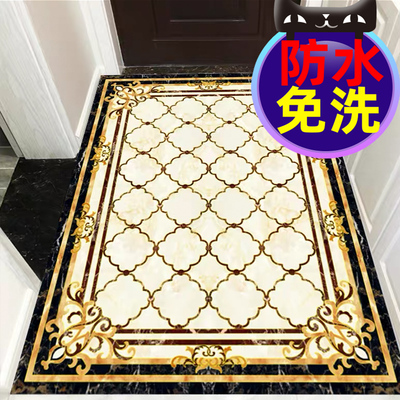 欧式风皮革免洗夏季玄关满铺地毯