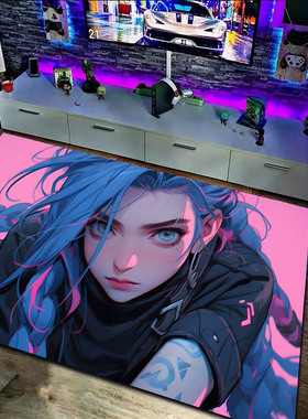 金克丝五条悟游戏地毯电竞毯客厅沙发茶几垫卧室床边毯水晶绒地毯