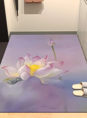 新中式PVC皮革入户进门垫防水防油防滑可擦洗地垫家用可随意裁剪