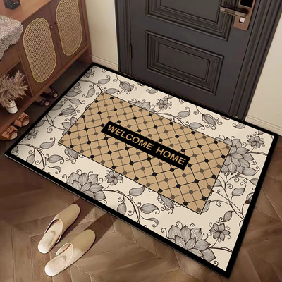 法式轻奢皮革地垫可擦洗免洗PVC防水防油防滑进门垫客厅茶几垫