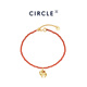 CIRCLE珠宝美寓系列马上有钱银镀金红玛瑙手链项链马年本命年礼物